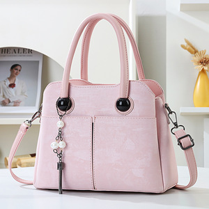 Sac à main femme 2026 avec poignée supérieure, sac fourre-tout à bandoulière avec breloque pompon perlé, sac à main tendance pour femme - Product Image 2