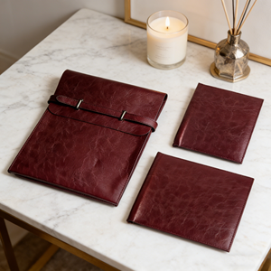 Ensemble d'<span class=keywords><strong>album</strong></span> photo carré en cuir personnalisable avec impression numérique et sac de transport pour cadeaux de mariage et d'anniversaire - Product Image 4