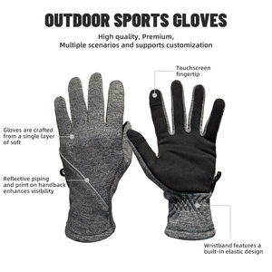 Guanti Invernali Impermeabili Personalizzati OEM, Alta Visibilità, Leggeri, Flessibili, con Bordi Riflettenti, Touchscreen, in Spandex, Unisex, Caldi - Product Image 2