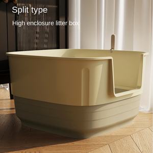 Bac à litière <span class=keywords><strong>pour</strong></span> <span class=keywords><strong>chat</strong></span> semi-fermé <span class=keywords><strong>de</strong></span> qualité supérieure, spacieux et durable avec pelle <span class=keywords><strong>pour</strong></span> la formation <span class=keywords><strong>de</strong></span> litière <span class=keywords><strong>pour</strong></span> <span class=keywords><strong>chat</strong></span> en intérieur et l'utilisation quotidienne - Product Image 2
