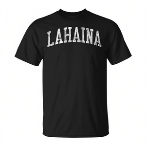 Camiseta deportiva vintage Lahaina, color negro, unisex, talla mediana para adultos - Product Image 2