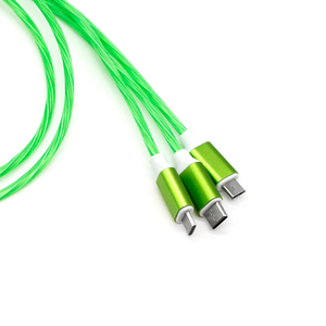 Câble de charge multifonction 3 en 1 Chargeur rapide lumineux Câble de données lumineux à LED Cordon de charge TPE durable - Product Image 4