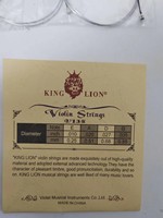 Vente en gros d'usine - Cordes de violon de qualité moyenne - Ensembles de cordes de violon taille standard King Lion
