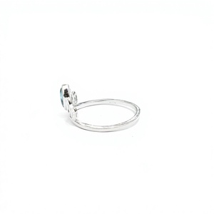 Anillo de Plata de Ley 925 con Topacio Azul Natural, Joyería Fina Hecha a Mano, Anillo Apilable para Mujer, Fabricante - Product Image 2