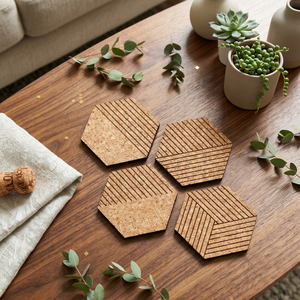 Unique Eco-Friendly Bohemian Wooden Coaster <b>Sets</b> for Hotels Restaurants Heat Resistant Lightweight Customizable Multi-Size Color - Product Image 1