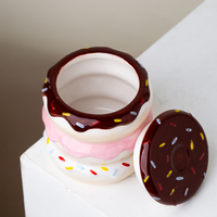 Yuanwang – Nouveau Pot à Bougie en Céramique Vide en Forme de Gâteau de Noël, Contenant Mignon pour Desserts, Vases à Bougies Uniques et Personnalisés