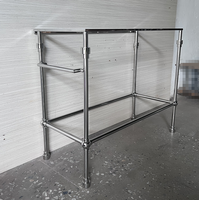 Console multifonctionnelle brillante et polie, finition chromée haute brillance, table de maquillage, présentoir, mobilier d'hôtel, structure en acier inoxydable 304