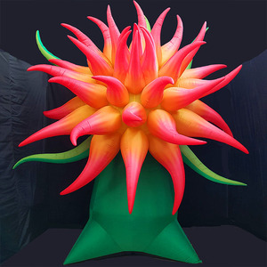 Inflatable <span class=keywords><strong>LED</strong></span> Flower chiếu sáng Alice in Wonderland hoa cho cuộc diễu hành trang trí, hoa Inflatable <span class=keywords><strong>Piranha</strong></span> nhà máy với ánh sáng - Product Image 6