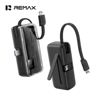 REMAX FP-108 22.5W ชาร์จเร็ว 5000mAh พาวเวอร์<span class=keywords><strong>แบ</strong></span>งค์เครื่องชาร์จพกพาขนาดเล็กแบตเตอรี่ภายนอกพร้อมขาตั้งแบบพับได้สำหรับธุรกิจการเดินทาง - Product Image 1