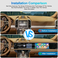 Radio Android Navihua à double écran, navigation GPS, écran de divertissement pour passagers, pour Porsche Cayenne 2010-2016, autoradio stéréo audio
