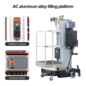 कार्य मंच 5 मीटर 8 मीटर 9 मीटर 12 मीटर एल्यूमीनियम ऊर्ध्वाधर दोहरी मास्ट टेलीस्कोपिक मैन लिफ्ट रखरखाव के लिए - Product Image 3