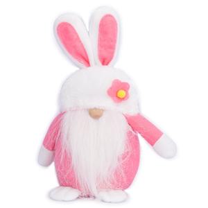 Plush Easter Bunny Gnomes in Pink Bright Yellow Fresh Green Adorned with Flowers-Easter Decorations & Gifts - Product Image 2