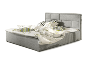 TESSA Letto Moderno Confortevole e Funzionale con Struttura in Tessuto, Imbottito, con Contenitore e Testiera Trapuntata in Legno - Product Image 6