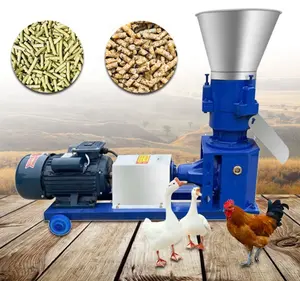 Corn stalks, grass, weeds, horses, cattle, sheep and pigs household large, medium and small chicken and duck feed pellet machine