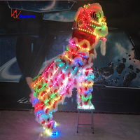 Célébration du festival Merveilleuse Performance Danse du lion chinois Costume de lion léger Led Costume de mascotte de lion Led programmable