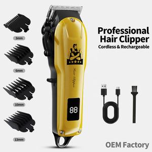 <span class=keywords><strong>Tondeuse</strong></span> à cheveux électrique rechargeable USB pour hommes, nouvelle, pour salon de coiffure, en acier inoxydable, avec lame amovible, outils de coupe - Product Image 1