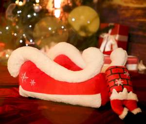 卸売クリスマスそり犬用ベッド洞窟かわいいホリデーギフトプレミアム品質耐久性高級面白い犬用ベッド - Product Image 2