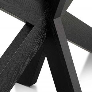 Console d'appoint fine en bois de chêne noir, style Mid-Century Modern, avec pieds croisés, pour couloir - Product Image 5