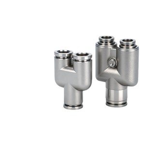 304 Stainless Steel Pneumatic <b>Quick</b> <b>Connector</b> Tee PY6/8 PW12-8 High Pressure Corrosion Resistant - Product Image 1
