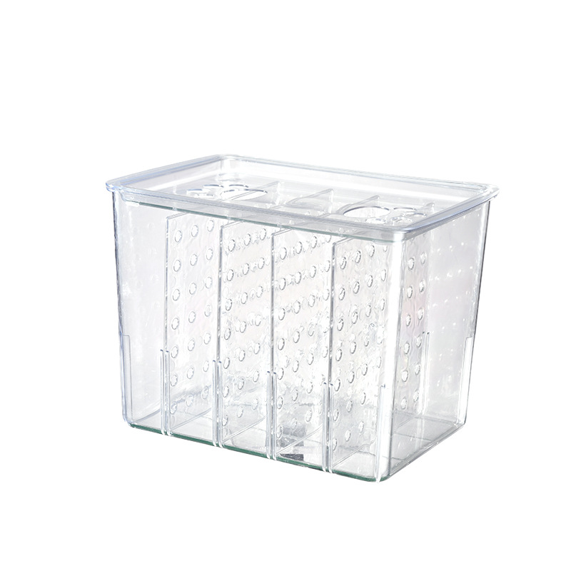 Transparent fish tank lid partition