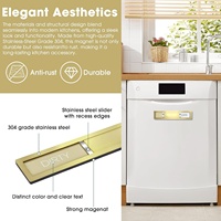 Indicateur Nettoyé/Saleté pour Lave-Vaisselle avec Aimant, Indicateur Premium en Acier Inoxydable avec Aimant pour Décoration de Cuisine Domestique