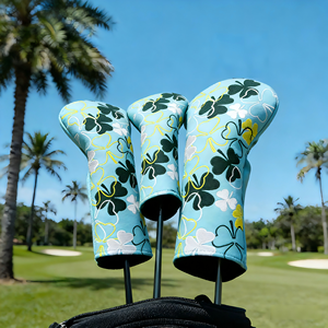 Lot <span class=keywords><strong>de</strong></span> 3 housses <span class=keywords><strong>de</strong></span> tête <span class=keywords><strong>de</strong></span> club <span class=keywords><strong>de</strong></span> golf en <span class=keywords><strong>bois</strong></span>, forme <span class=keywords><strong>tonneau</strong></span>, motif oiseau exquis, pour fairway et hybride - Product Image 1