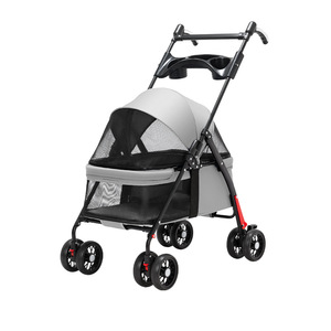 Carrito Plegable de Metal Resistente para Mascotas, Carrito de Viaje para Perros Pequeños y Gatos, Transpirable y Portátil - Product Image 5