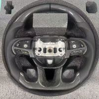 Volant de voiture sport en fibre de carbone pour Dodge Charger Challenger SRT, volant personnalisé de haute qualité, accessoires de voiture