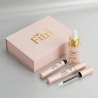 Lot de Sérums Liquides Fortifiants pour Cils et Sourcils à Base de Plantes, Formule Végétarienne à Croissance Rapide, Marque Privée, pour une Croissance Douce des Cheveux
