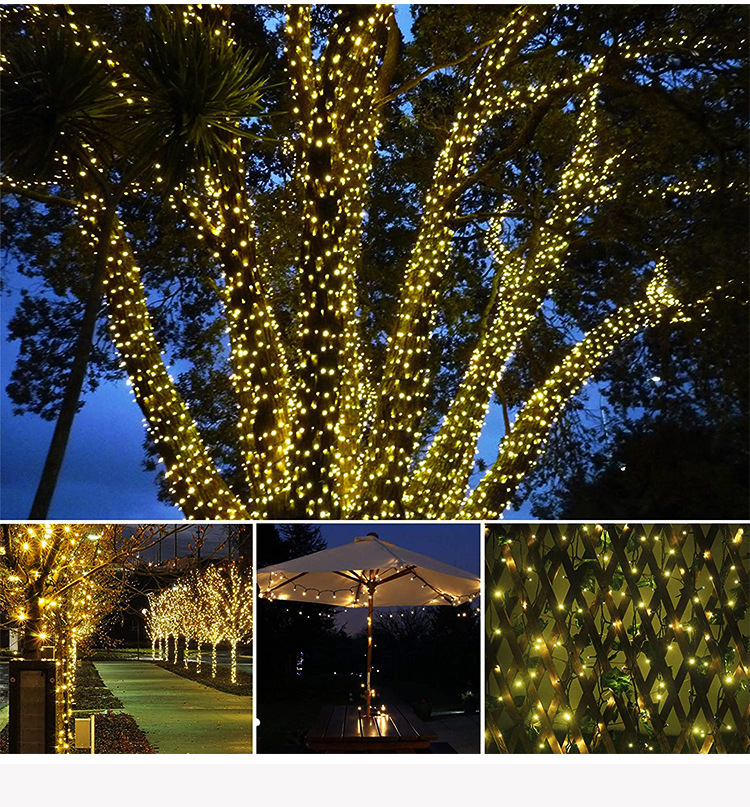 10M LED String Fairy Lights Waterproof IP44 by QHlunar - Christmas Ramadan Outdoor Decor