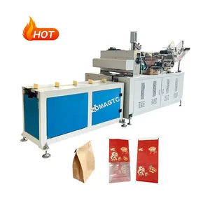 Automatic Paper Bag Wire Sealing Strip Sticking Self Sealing Bag For Food Machine Making Side Sealing Labeling Bag Machine