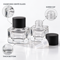 Botol Parfum Kaca Mini 7ml 10ml Custom, Botol Sampel Minyak Wangi/Esensial Bening dengan Tutup Ulir dan Cetak Logo