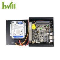IWILL Material de aleación de aluminio sin ventilador Mini PC industrial Core Dual Core 6 puertos Mini PC para Linux