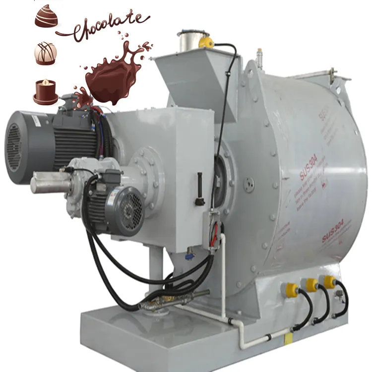 Raffineur de chocolat et machine de conche de broyeur de chocolat d'acier inoxydable de rendement élevé