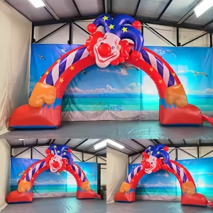 Décor d'entrée de <span class=keywords><strong>cirque</strong></span> personnalisé arc d'entrée de tête de Clown gonflable extérieur pour la fête d'halloween - Product Image 2