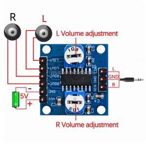 PAM8406 บอร์ดขยายเสียงดิจิตอลพร้อมโพเทนชิโอมิเตอร์ปรับระดับเสียง 5Wx2 สเตอริโอ - Product Image 3