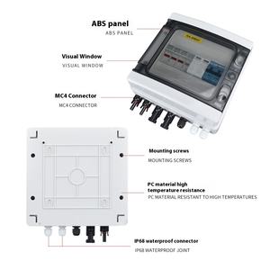 Photovoltaik-Verteilerkasten Kunststoffbox DC500V/1000V Solar-DC-System Innen- und Außenbereich Wasserdichter Staubgeschützter Verteilerkasten - Product Image 2