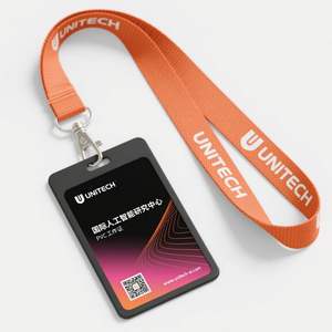 Safety Woven Neck <b>Lanyard</b> with PVC ID Card Holder Eco-friendly & Durable Custom Printed Polyester <b>Lanyard</b> for Office Events - Product Image 3