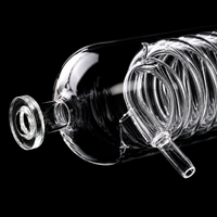Condenseur en spirale de quartz OEM personnalisé, tube en spirale de silice fondue pour distillation et reflux, haute pureté, usage laboratoire