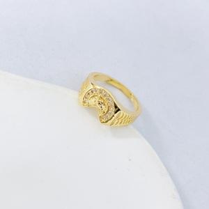 JML Wholesale 14k Gold Plated <strong>Crystal</strong> Children's Fashion <strong>Ring</strong> Daily Wear Accessory Religious Design Hollow Cross Virgin Mary - Product Image 3
