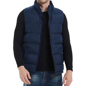 Best-seller OEM Gilet bouffant d'hiver personnalisé pour hommes Gilet sans manches décontracté léger de couleur unie pour adultes - Product Image 1