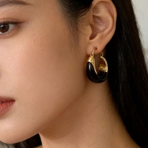 Trendy <b>Cuff</b> <b>Earrings</b> Gold Plated Acrylic Resin Lucite Zinc Alloy Women's Party Fashion Jewelry Made in China - Product Image 5