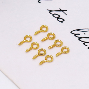 Gold Plated <b>Copper</b> Ram's Eye Screw 18K For <b>Bracelet</b> Making DIY Jewelry Accessories - Product Image 2