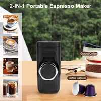 Machine à expresso italienne portable et écologique, petite cafetière d'extérieur en ABS pour usage domestique et voyage, adaptée à l'international