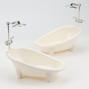 Ensemble de salle de bain miniature pour <span class=keywords><strong>maison</strong></span> de poupée 1:12, mini baignoire, toilette, lavabo, modèle pour enfants et adultes, jouet d'imitation pour <span class=keywords><strong>maison</strong></span> de poupée, accessoire - Product Image 3