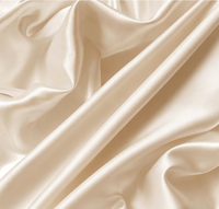 Tissu satiné 100 % polyester imitation acétate, teint, respirant, tissé, lisse, brillant, style sergé, pour ameublement et vêtements pour filles