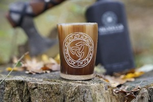 Auténtico Cuerno para Beber de Guerrero Nórdico, para Cerveza y Hidromiel, con Logotipo Personalizado al Precio Más Bajo - Product Image 4