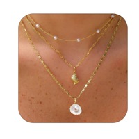 Collier pendentif en laiton plaqué or véritable imitation perle, best-seller, style bohème élégant, bijoux haut de gamme pour femmes