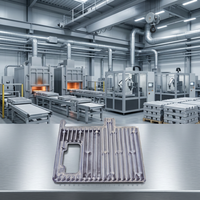 Componentes de Aluminio Fundido a Presión de Alta Conductividad Térmica, Disipador de Calor para Iluminación LED Automotriz, Fuente de Alimentación Electrónica