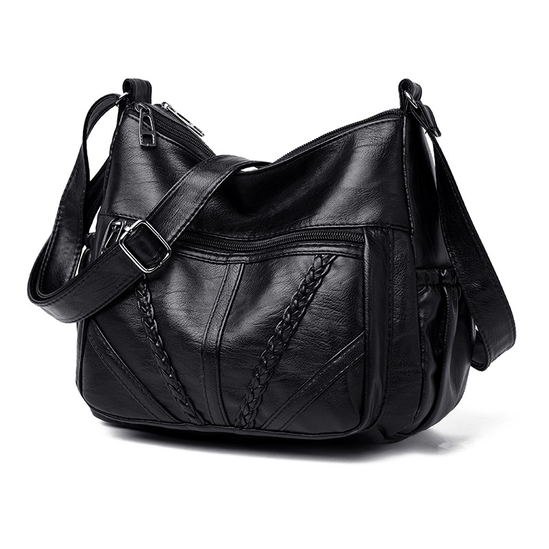 Оптовая продажа, модная мягкая кожаная женская сумка через плечо